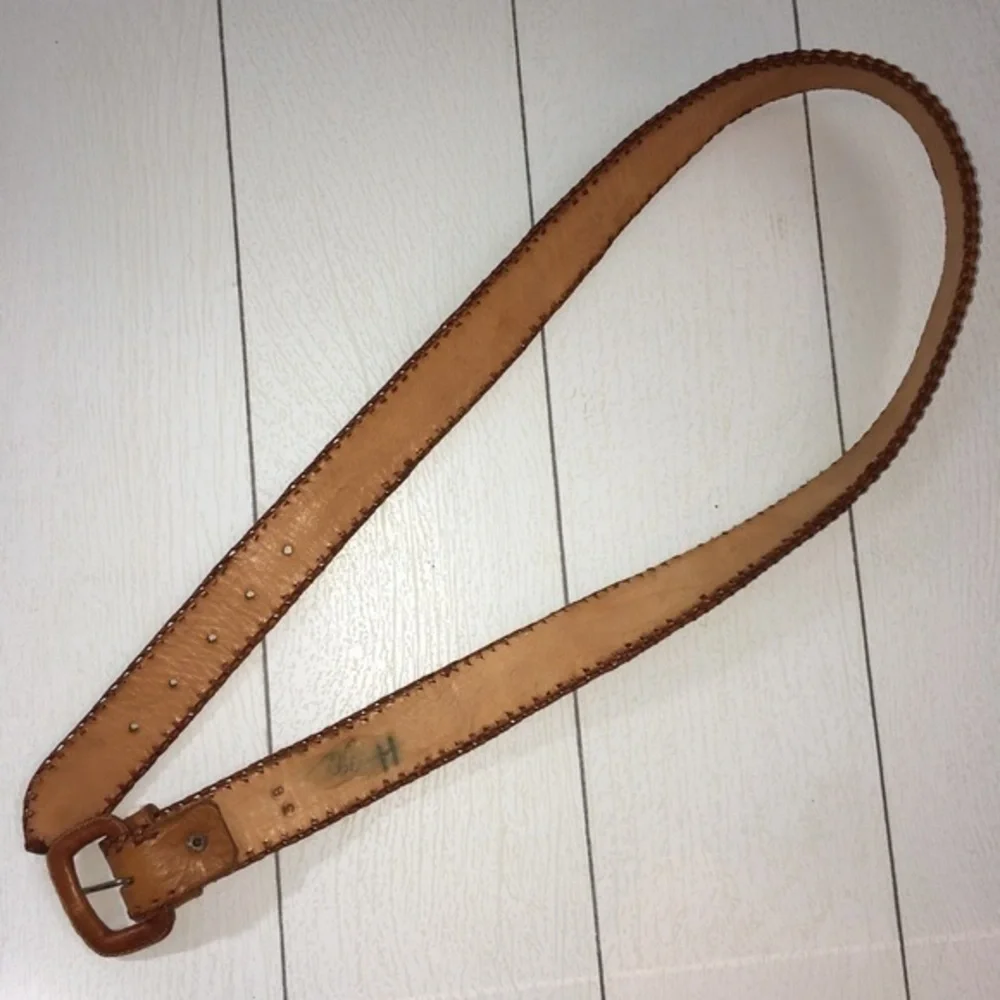 Needlepoint and Leather Belt